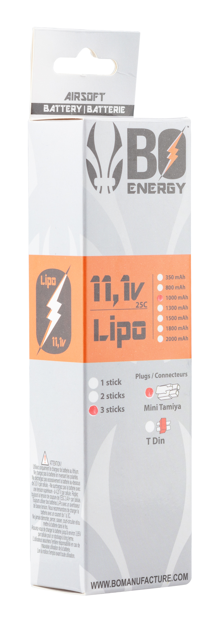 Photo 3 sticks batterie Lipo 3S 11.1V 1000mAh 25C